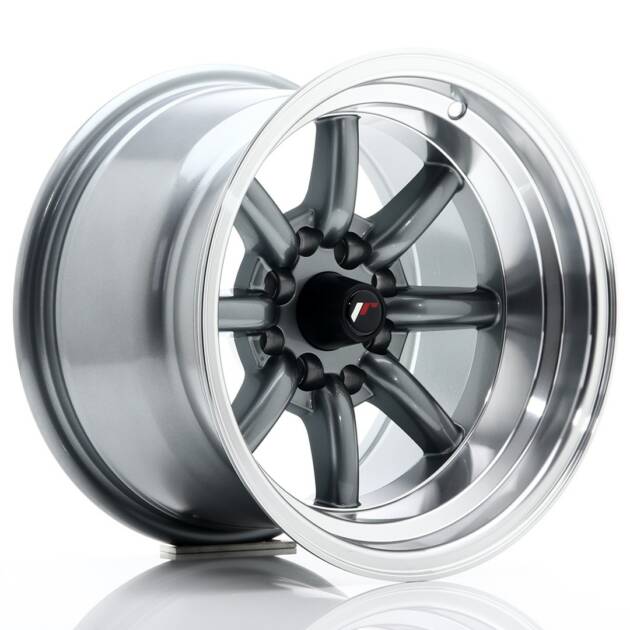JR Wheels JR19 14x9 ET-25 4x100/114 Gun Metal w/ Machined Lip