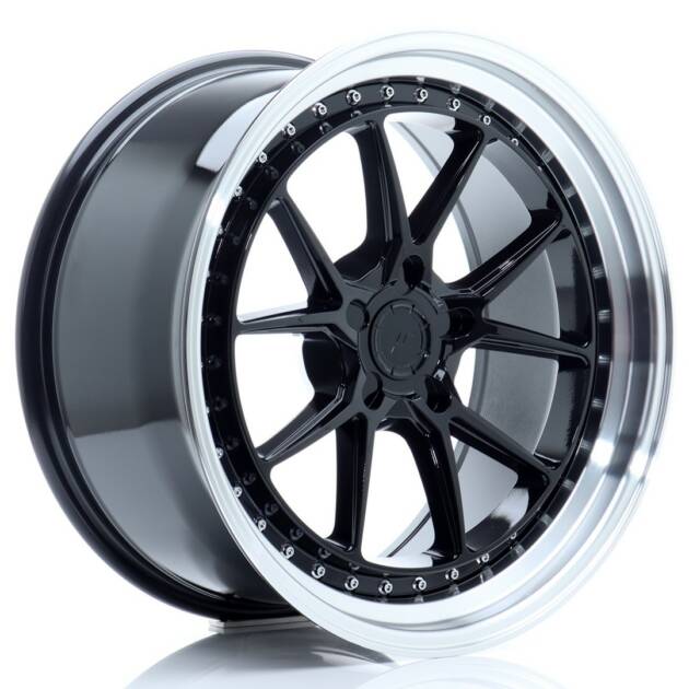 JR Wheels JR39 19x9,5 ET15-35 5H BLANK Gloss Black w/ Machined Lip