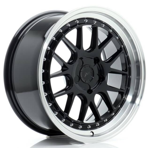 JR Wheels JR40 18x8,5 ET15-35 5H BLANK Gloss Black w/ Machined Lip