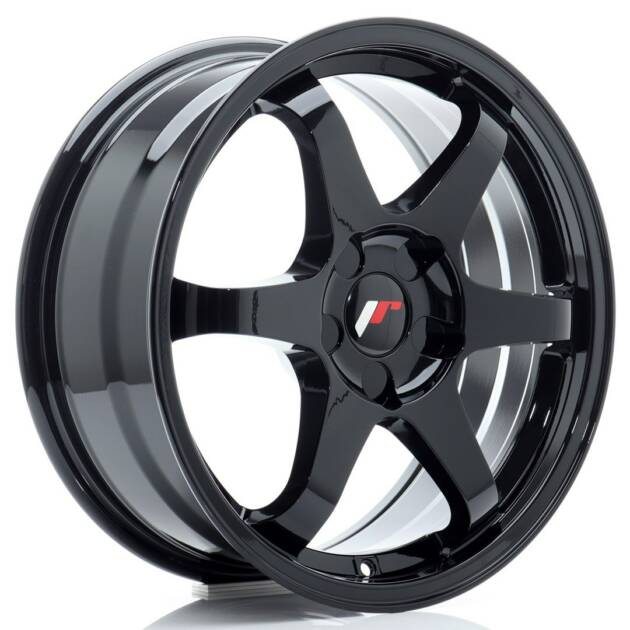 JR Wheels JR3 17x7 ET20-42 BLANK Gloss Black
