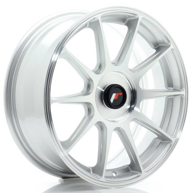 JR Wheels JR11 17x7 ET20-38 BLANK Silver Machined Face