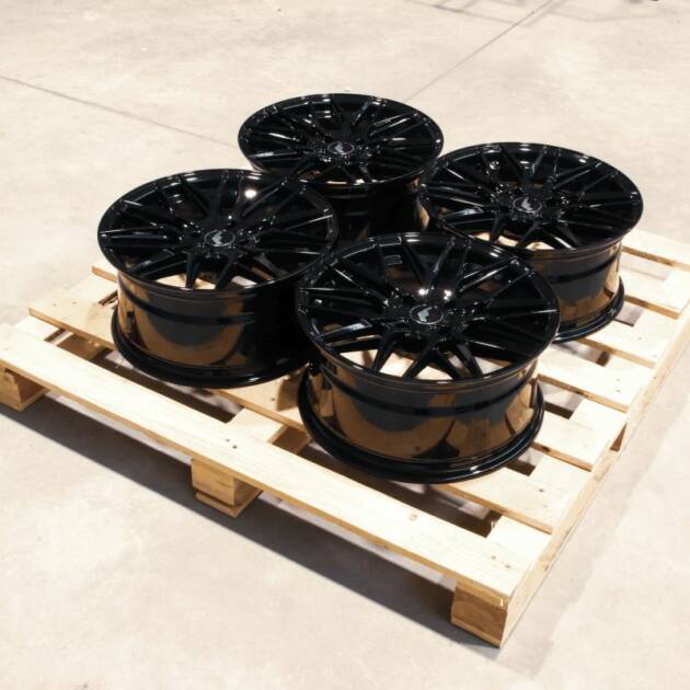 Set of JR28 17x8 ET35 4x108 Gloss Black