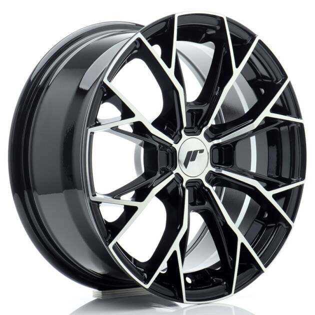 JR Wheels JR49 16x7 ET20-42 4H BLANK Gloss Black Machined Face
