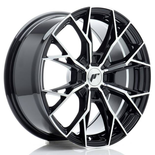 JR Wheels JR49 17x8 ET20-40 4H BLANK Gloss Black Machined Face