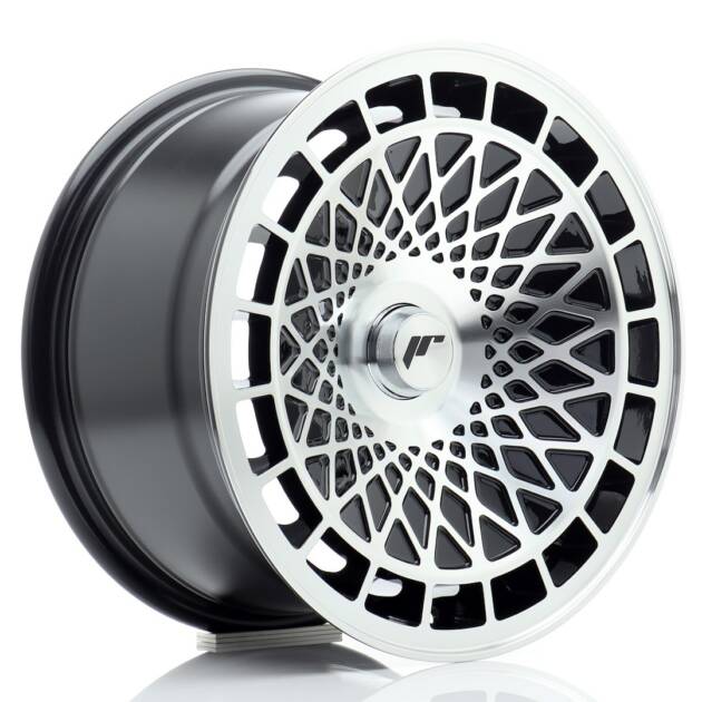 JR Wheels JR14 15x8 ET15-25 BLANK Gloss Black Machined Face