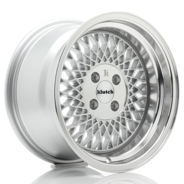 Klutch SL1 15x8,5 ET17 4x100 Silver w/ Machined Lip