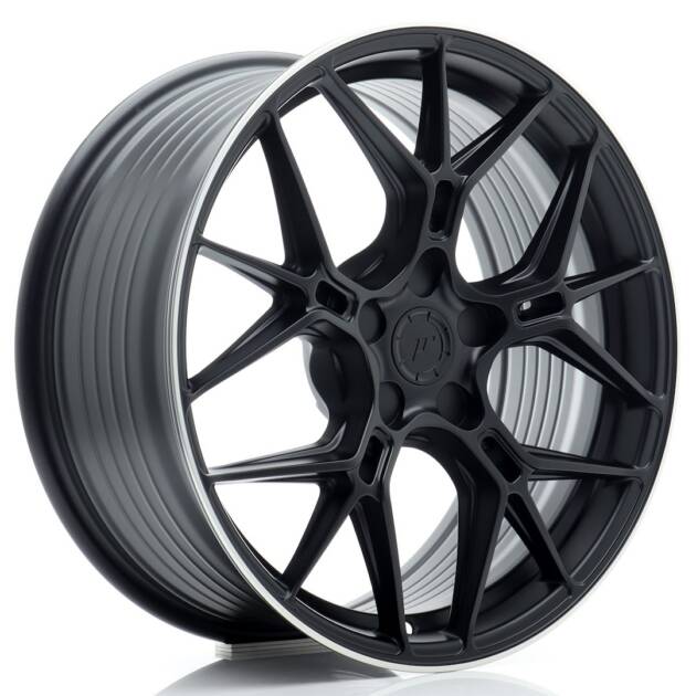 JR Wheels JR51 18x8 ET20-45 5H BLANK Satin Black w/ Machined Lip