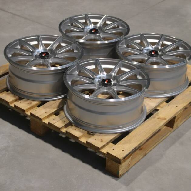 Set of JR11 18x7,5 ET35 + 18x7,5 ET40 5x108 Silver Machined Face