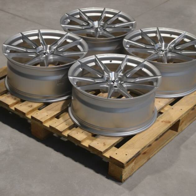 Set of JR21 19x8,5 ET21 5x112 Silver Machined Face