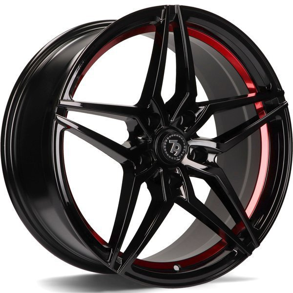 Alloy Wheels seventy9 SV-A BGRIL- Black Glossy Red Inner Lip 18" 5x114,3