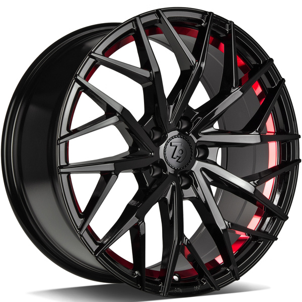 Alloy Wheels seventy9 SV-C BGRIL- Black Glossy Red Inner Lip 17"" 5x114,3